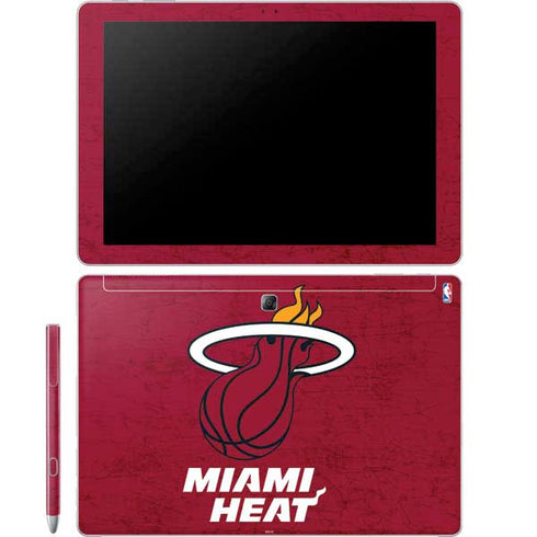 NBA Miami Heat Red Primary Logo Galaxy Book 12in Skin